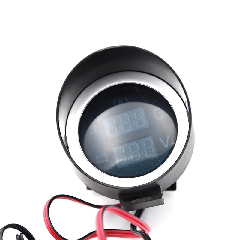Đồng Hồ Cảm Biến Nhiệt Độ Nước Màn Hình Tròn LCD 2 Trong 1 12v 24v Cho Xe Hơi Xe Tải Xe Máy