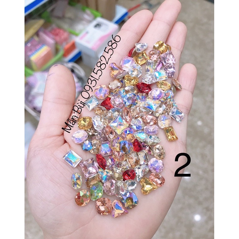 Set đá mix sale 100v chân vàng