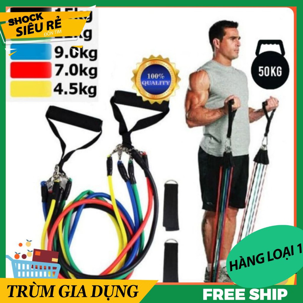 Dây Ngũ Sắc tập gym đa năng đàn hồi tập thể lực chính hãng - SatraMart