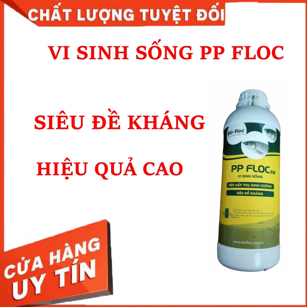 Combo MUA 10 TẶNG 1 Vi sinh sống PP Floc kích thích tiêu hóa, tăng trọng cho cá - Thuốc Thủy Sản Minh Tuệ