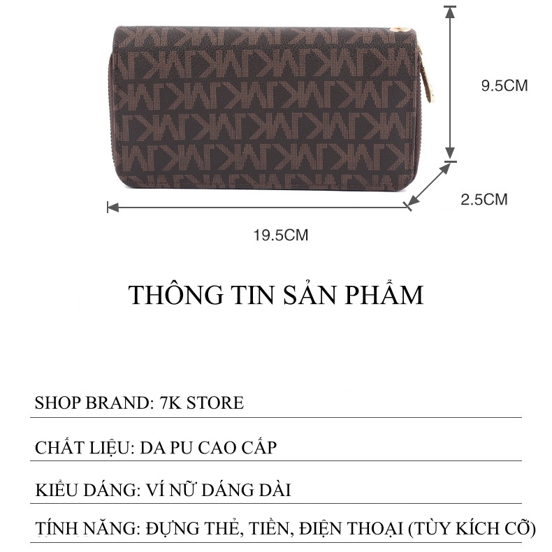 Ví nữ cầm tay dáng dài đẹp nhiều ngăn đựng tiền, bóp nữ Hàn Quốc 7K STORE V29