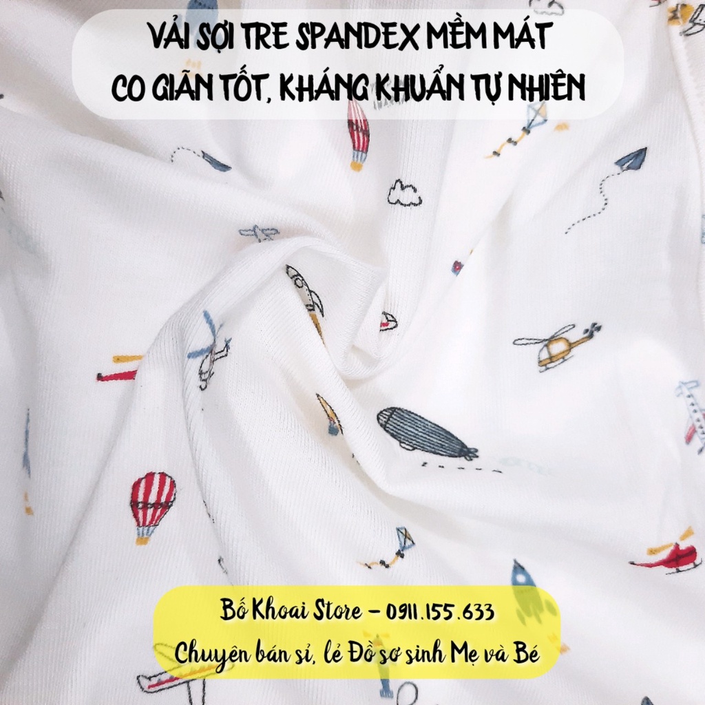 Nhộng chũn sợi tre MANNY - Quấn chũn cho bé sơ sinh, mềm mát, co giãn tốt - Bố Khoai Store