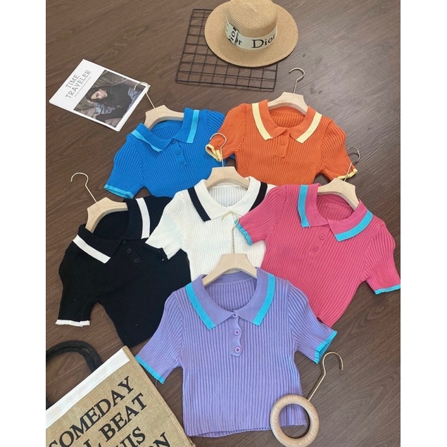Áo POLO ngắn hở éo đủ màu cực mốt.
