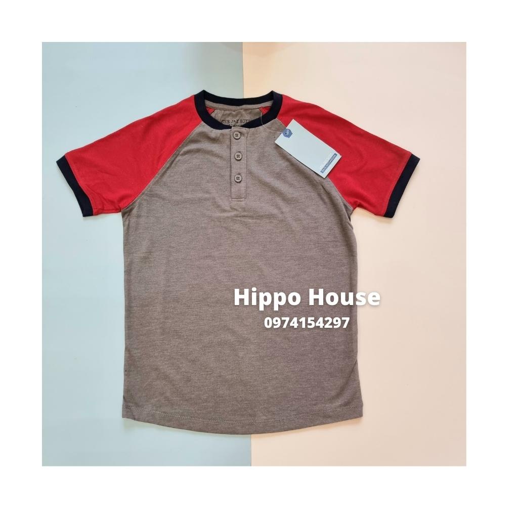 Áo Thun Cộc Tay Bé Trai Size Đại 25 đến 55kg Xuất Dư Trơn màu và hoạ tiết Cotton Mềm Mịn Hippo House