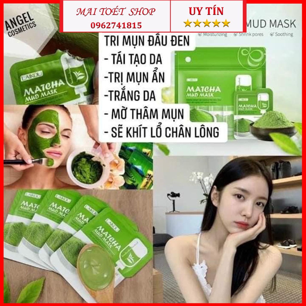 [SĂN SALE] MẶT NẠ BÙN ĐẤT SÉT MATCHA MUD MASK LAIKOU NỘI ĐỊA TRUNG ✅