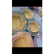 Set 3 Rổ Hai Lớp Giúp Ráo Nước Có Thể Xếp Chồng Lên Nhau Thích Hợp Cho Nhà Bếp