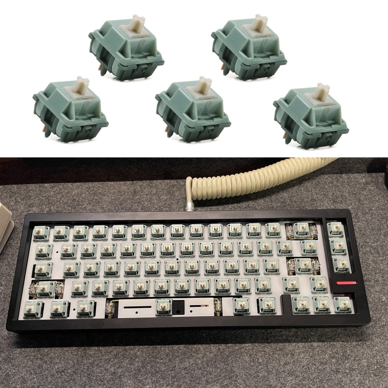 Nama Công Tắc Rắn Xanh Dạng POM POM Mở Rộng Bàn Phím Cơ 5 Pin 65g
