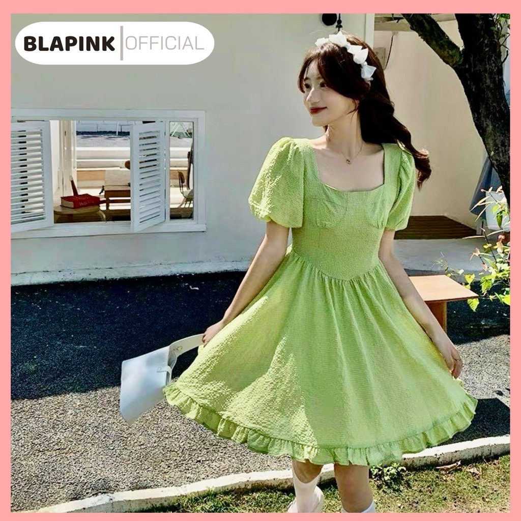 Váy Babydoll Tay Phồng Cổ Vuông Vải Xốp Xịn Xò Đi Tiệc Đi Dạo Phố RINGELA DRESS T230