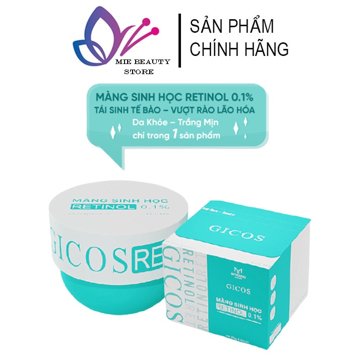 Gicos Màng Sinh Học Retinol 0.1%, Kem Body Gicos Dưỡng Trắng Da Body Tươi Trẻ Sáng Mịn 250g