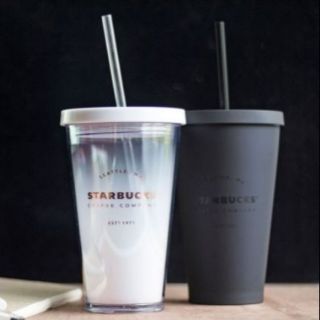 Bình Starbucks đen mờ 16oz