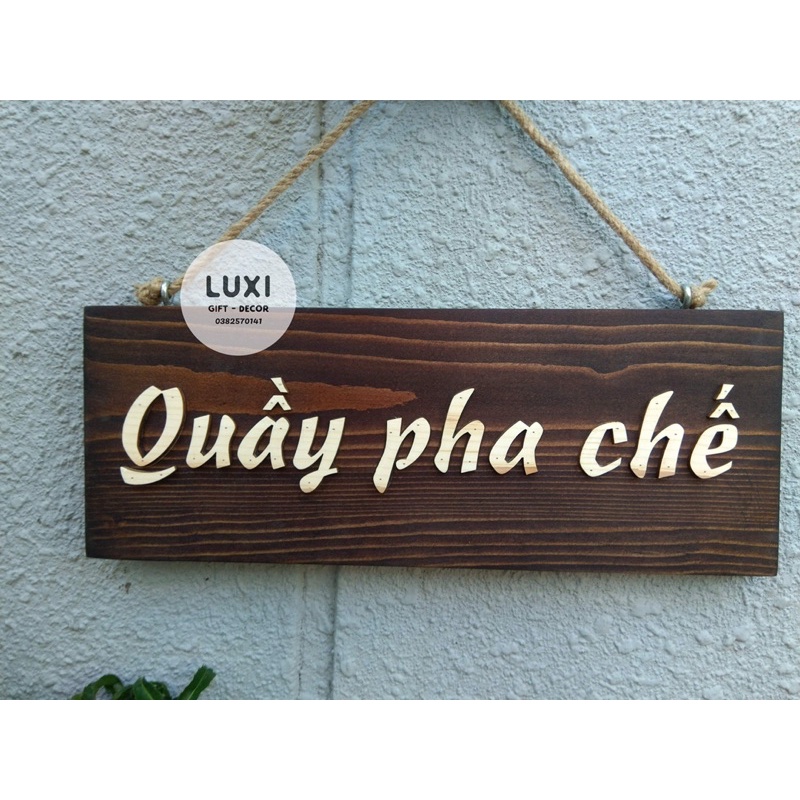 HCM | Bảng gỗ treo cửa decor, Bảng gỗ treo cửa thông báo LUXI DECOR HCM