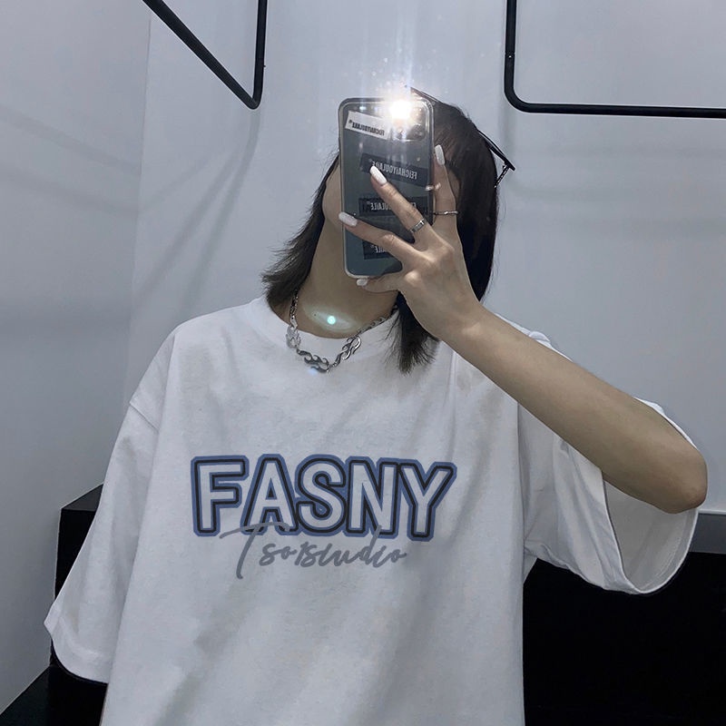 Áo Thun Tay Ngắn Dáng Rộng Thiết Kế Đơn Giản Dễ Phối Đồ Thời Trang Phong Cách Hàn Quốc Cho Nữ JL-TX-80