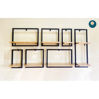 Bộ 7 kệ treo tường decor - bông decor
