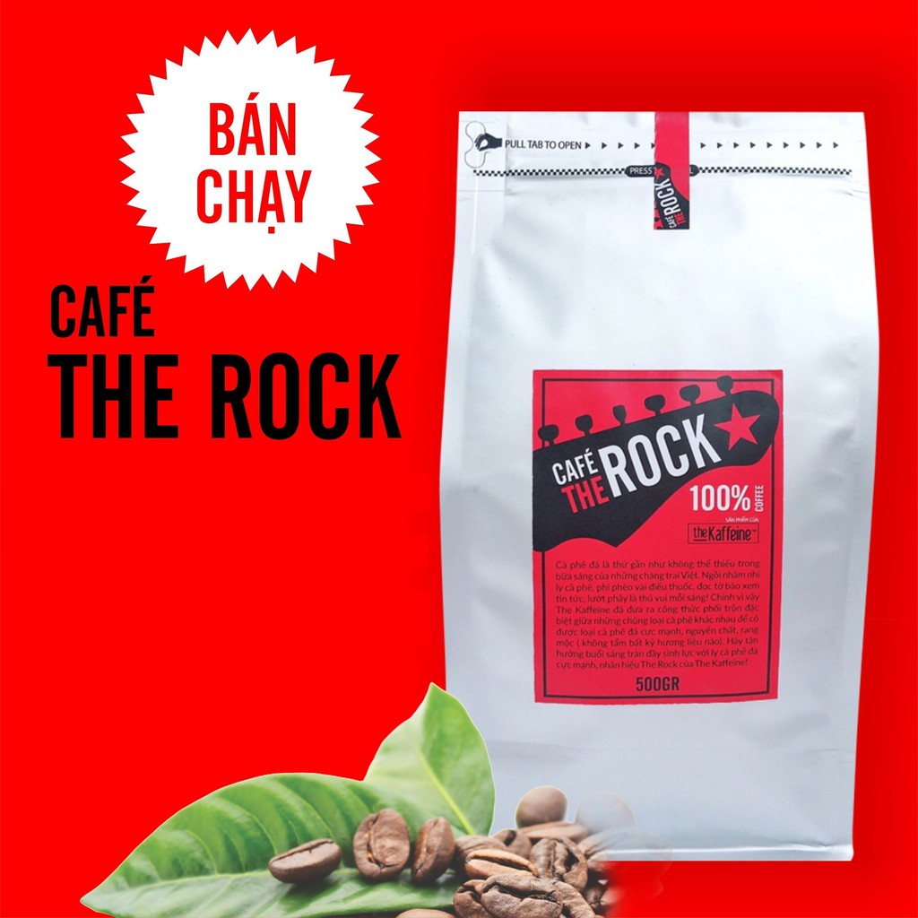 [Mã BMBAU50 giảm 7% đơn 99K] Cà phê đá cực mạnh The Rock 500g - The Kaffeine Coffee