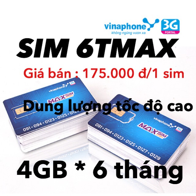 1 free ship 0đ Free Ship - Sim vinaphone gói cước MAX SV trọn gói 6 tháng - Mua lẻ giá sỉ sim sô giá rẻ