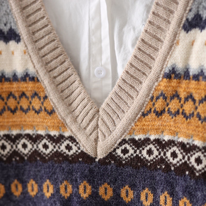 Áo ghi-lê vải len xẻ cổ chữ V dáng rộng thời trang cho phái nữ | BigBuy360 - bigbuy360.vn