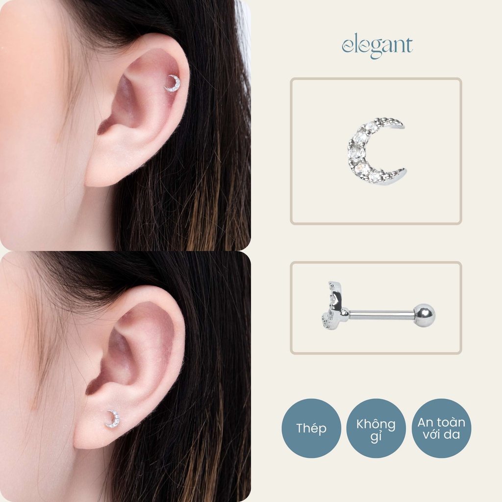 Khuyên tai đá CRYSTAL MOON Elegant