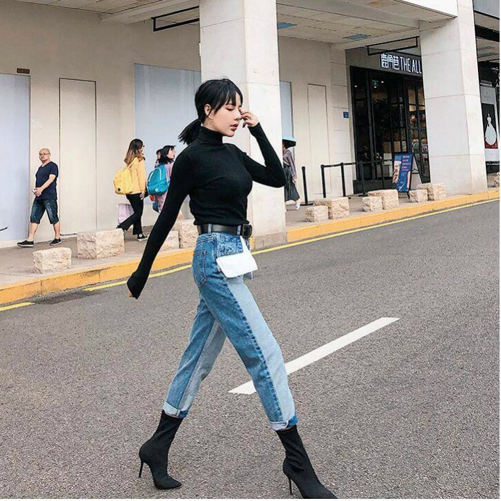 Quần jeans kiểu mặc ngược cá tính Mã: QD2138