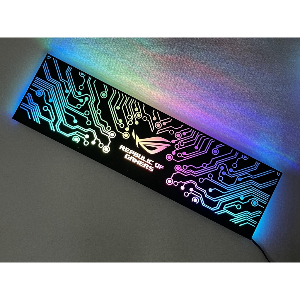 Cover Che Nguồn Máy Tính Led RGB Đồng Bộ Hub Coolmoon Và Mainboard(3Pin 5V) - Họa Tiết Mạch Điện Vô Cực và Logo Các Hãng