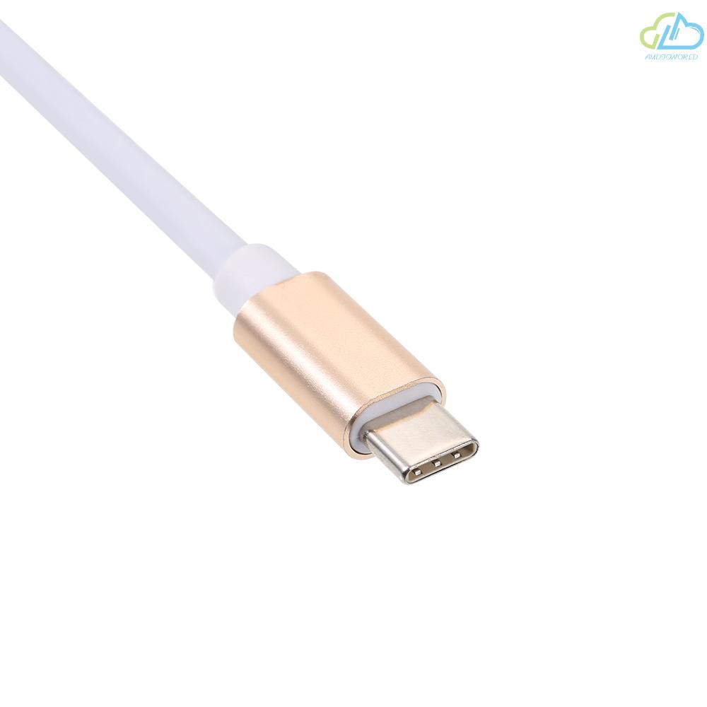 Cáp Chuyển Đổi Usb 3.1 Type-C Sang Usb 3.0 / Hd / Type-C Hub Usb-C 3 Trong 1 Cho Macbook Pro / Dell Xps 13