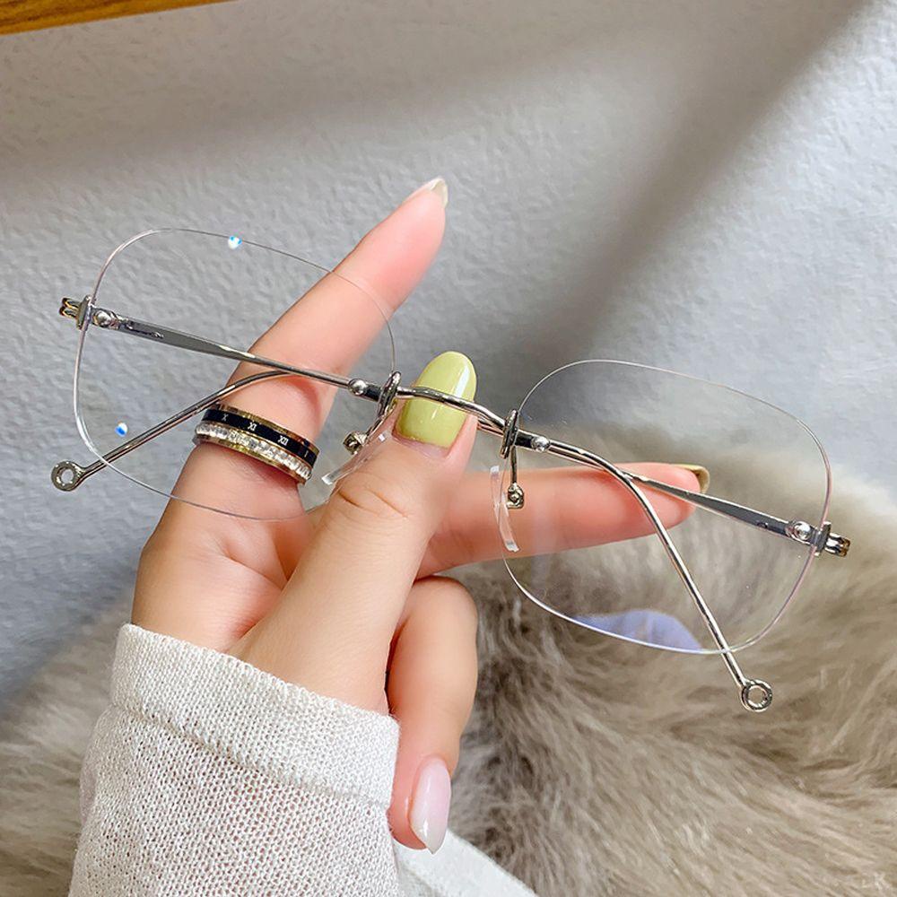 Kính Mát Đặt Trong Suốt|Kính Mát Vuông Gọng Kim Loại