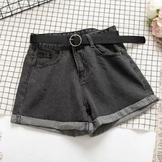 Quần short bò mềm kèm thắt lưng