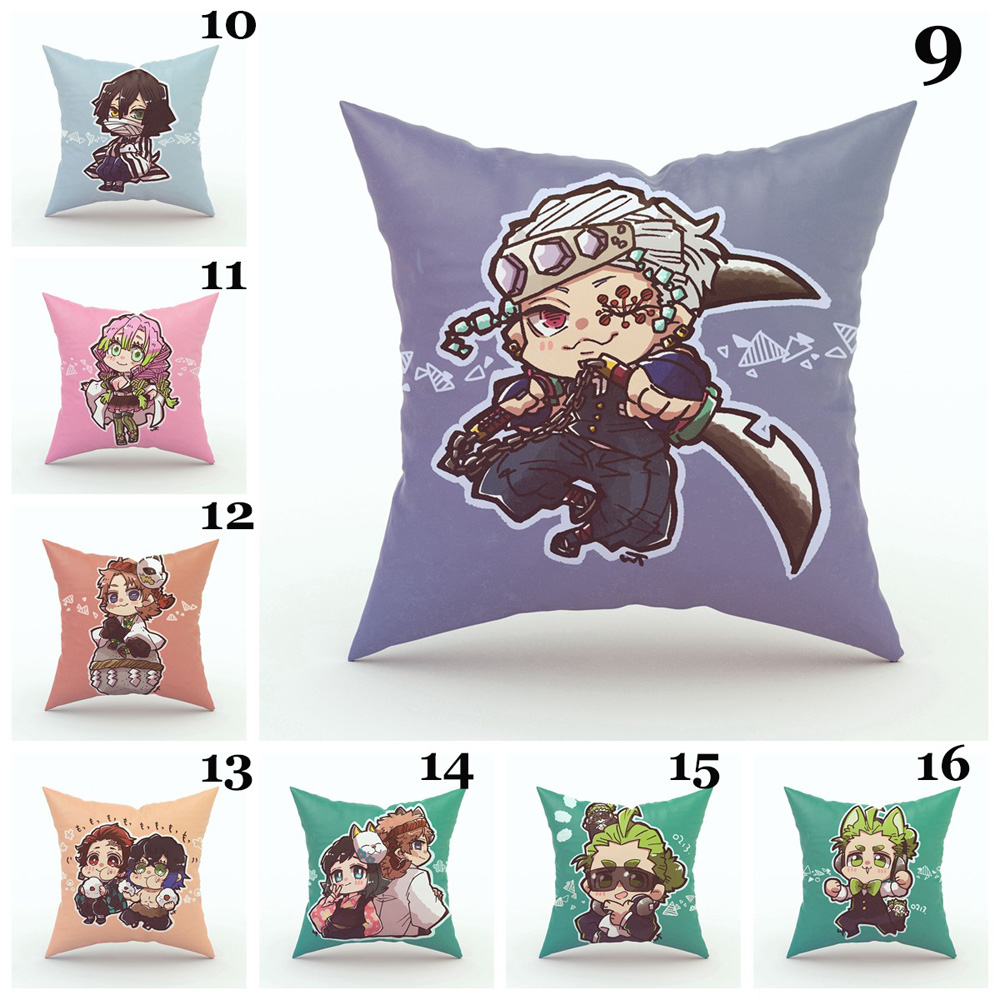 Vỏ Bọc Đệm Ghế Sofa In Hình Anime Demon Slayer Bằng Polyester Thân Thiện Môi Trường Trang Trí Nhà Cửa / Khách Sạn