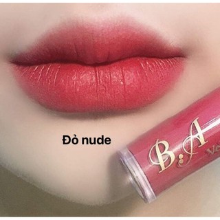 [ Đỏ Nude - B.A ] son hữu cơ không chì tặng kèm ủ môi mài son nhẹ nhàng thanh lịch