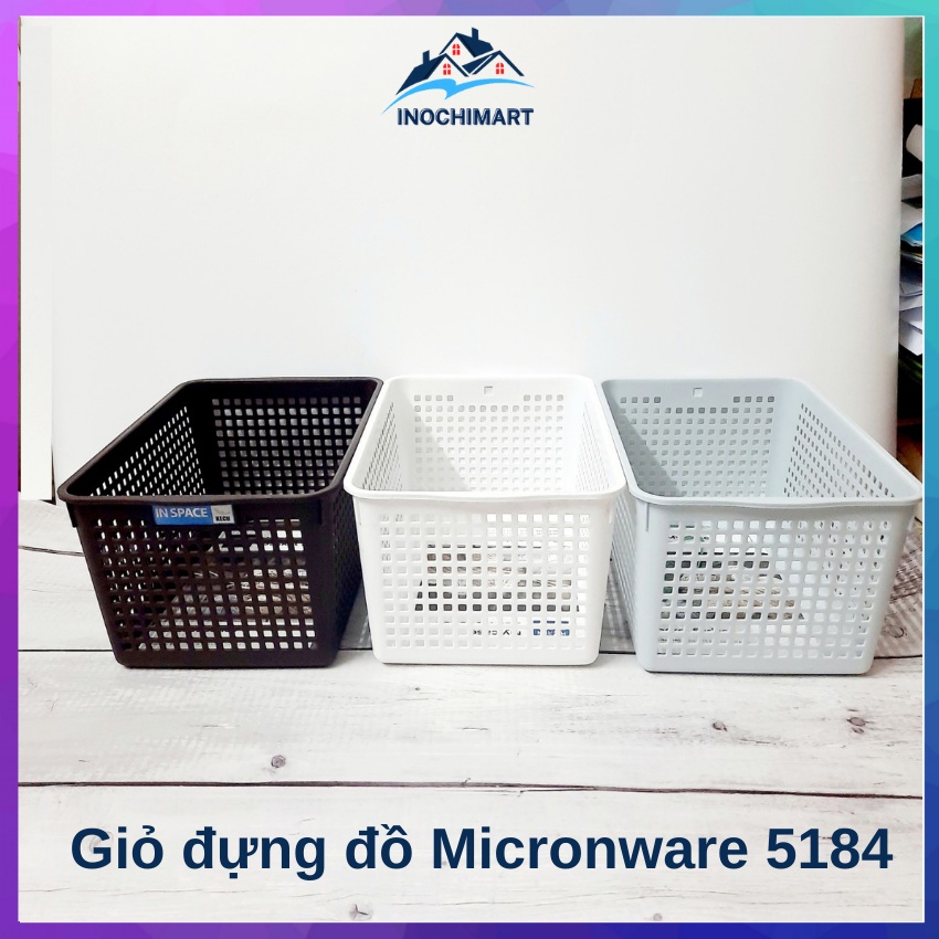 Giỏ nhựa chữ nhật đựng đồ đa năng MIRON WARE 5184 - Nhập khẩu Thái Lan