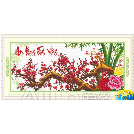 Tranh thêu chữ thập  An Khang Thịnh Vượng 51396 (TRANH TỰ THÊU) 94X40CM