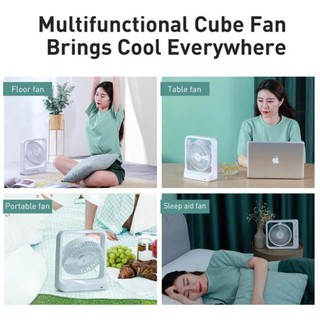 QUẠT SẠC MINI BASEUS CUBE SHAKING FAN LV806