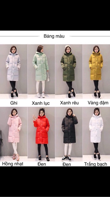 Áo phao dáng dài hàng quảng châu cao cấp