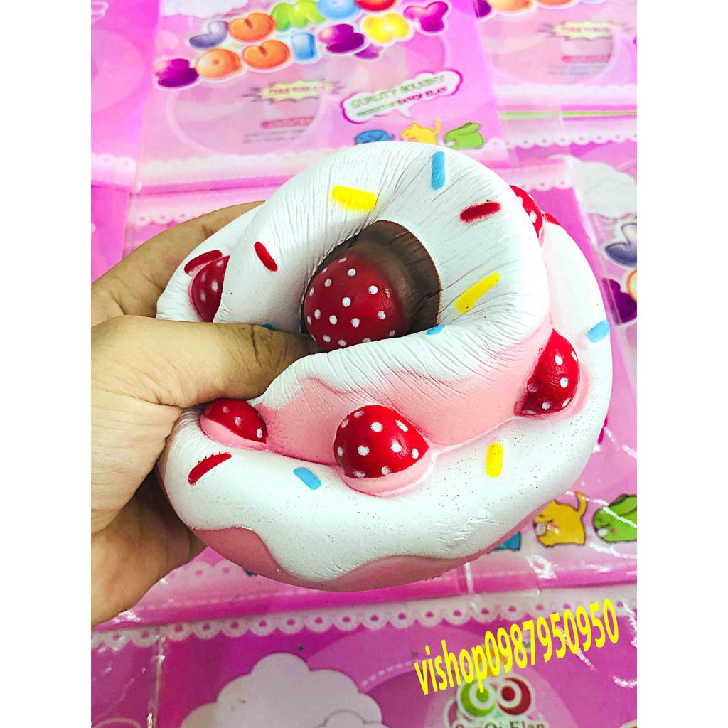 Bán BÁNH KEM DÂU 2 TẦNG - SQUISHY BÁNH Siêu rẻ