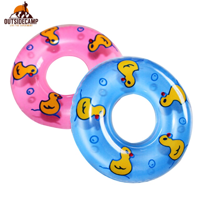Bộ 2 Phao Bơi Tròn Bằng Nhựa Mini Màu Hồng Và Xanh Dương Dành Cho Bé