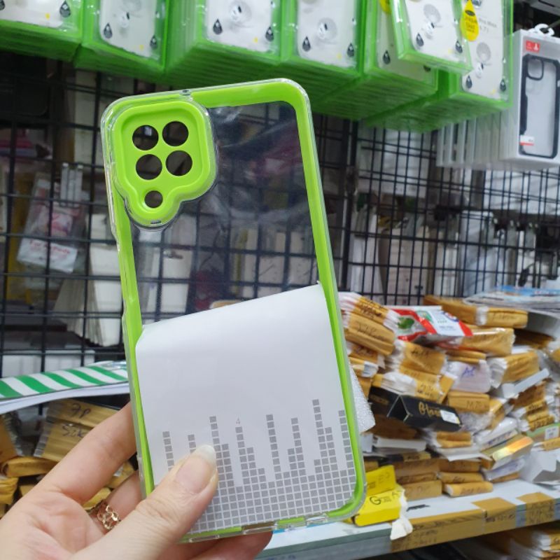 Ốp lưng Samsung A22 4G ,A03S dẻo viền màu có bảo vệ camera