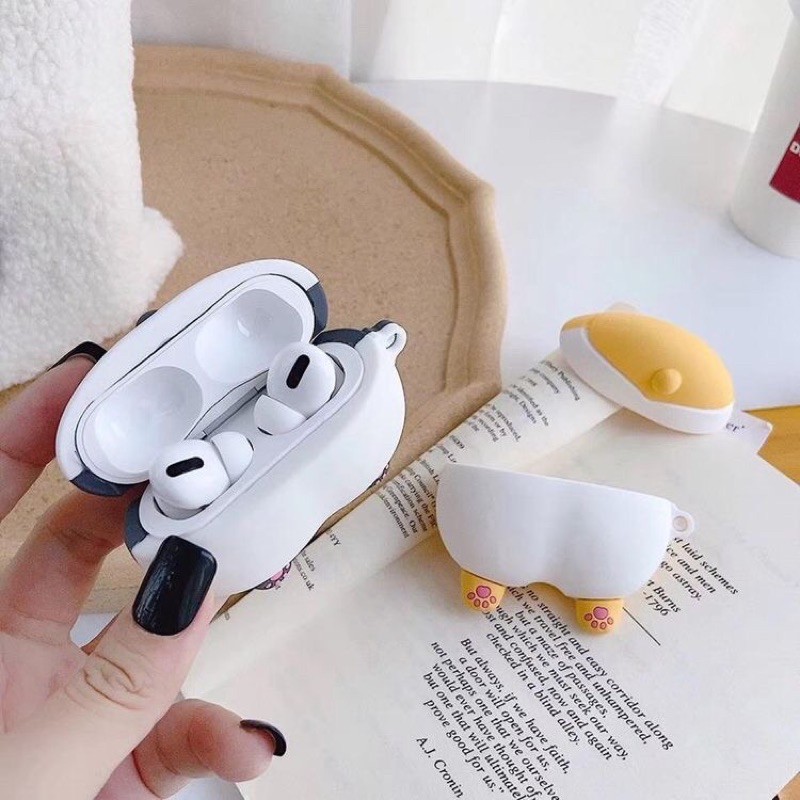 VỎ BAO ĐỰNG AIRPODS 1/2/PRO HÌNH MÔNG CORGI