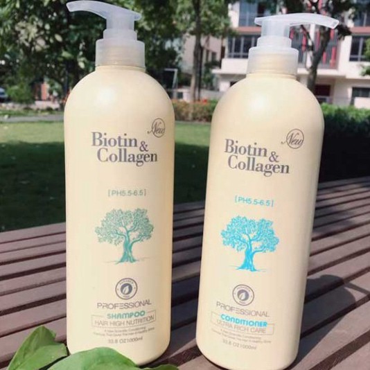 Cặp Dầu Gội Xả BIOTIN Trắng - BIOTIN COLLAGEN Giảm Rụng Tóc Phục Hồi Khô Sơ Hư Tổn 1000ML | BigBuy360 - bigbuy360.vn