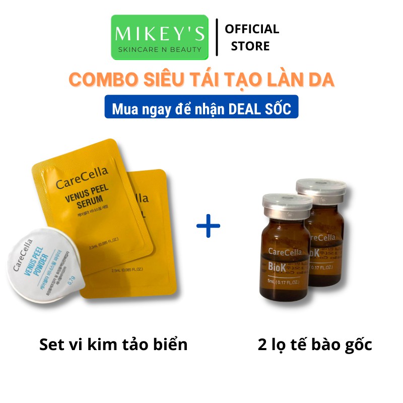 Thay da sinh học, peel da sinh học CARECELLA VENUS PEEL SERUM vi kim tảo biển Hàn Quốc (1 set) | BigBuy360 - bigbuy360.vn