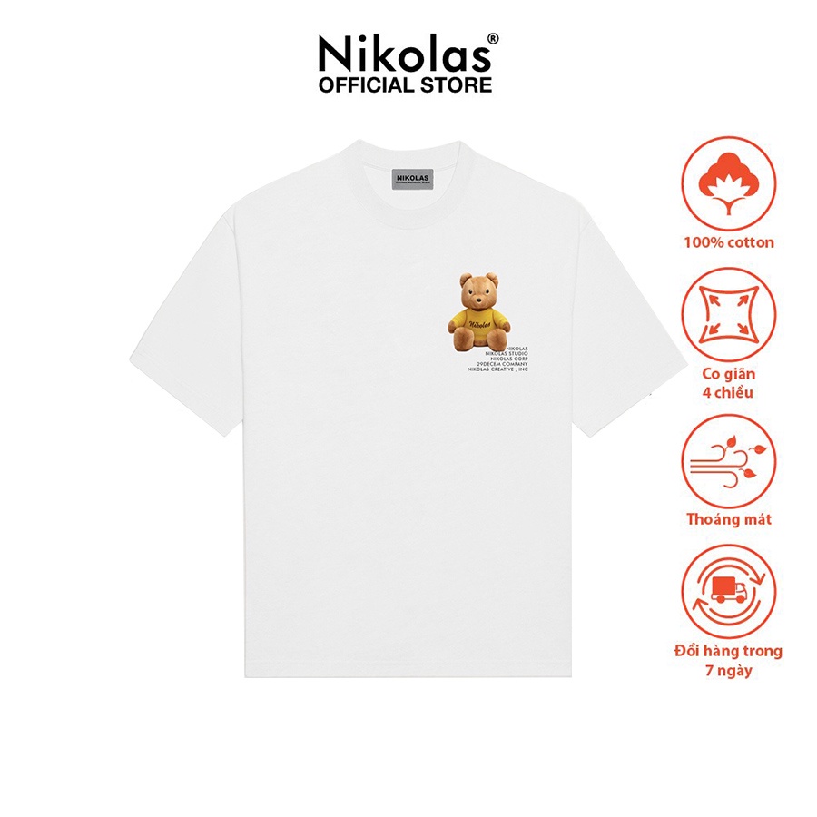 Áo thun Unisex Nikolas 100% Cotton Golden Bear
