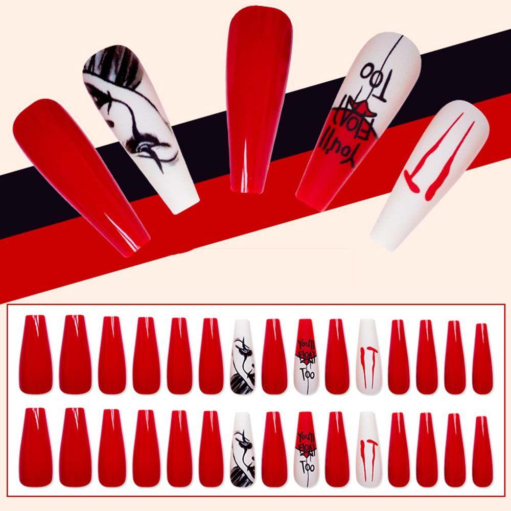 Bộ Móng Tay Giả 3D Toàn Diện Có Thể Tháo Rời Dùng Hóa Trang Halloween