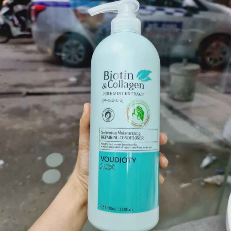 (MẪU 2020) LẺ DẦU GỘI HOẶC DẦU XẢ BIOTIN COLLAGEN NGĂN GẦU MƯỢT TÓC 500ml - 1000ML