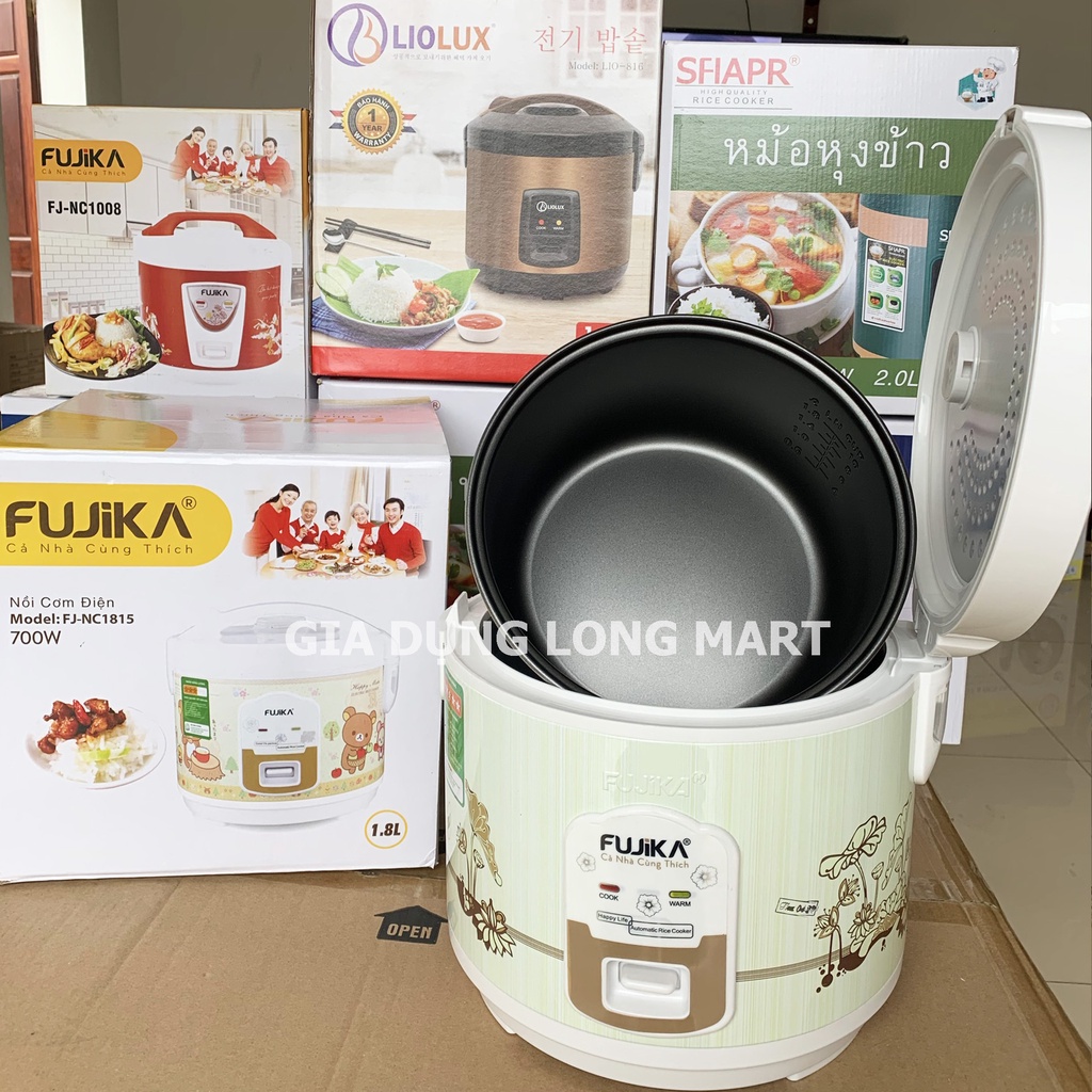 Nồi cơm điện FUJIKA FJ-NC1815  Dung tích 1.8L Lòng niêu siêu dày , Nấu cơm ngon, Hàng chính hãng Bảo Hành 12 Tháng