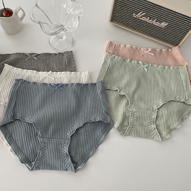 Quần Lót cotton Lưng Vừa Không Đường May Kháng Khuẩn Thoải Mái Cho Nữ