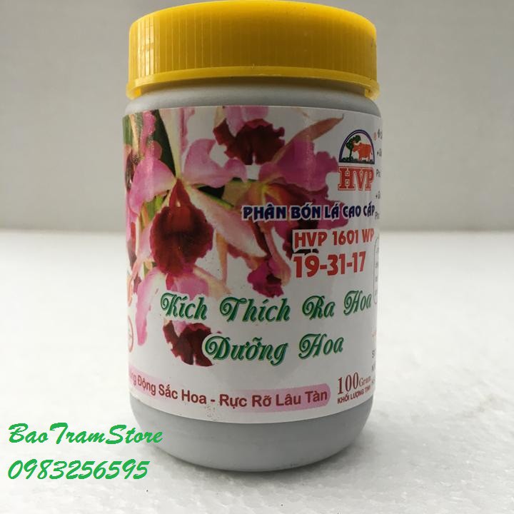 Bán buôn- Phân bón lá kích thích ra hoa NPK HPV 19-31-17 lọ 100g hàng đẹp, nhập khẩu.