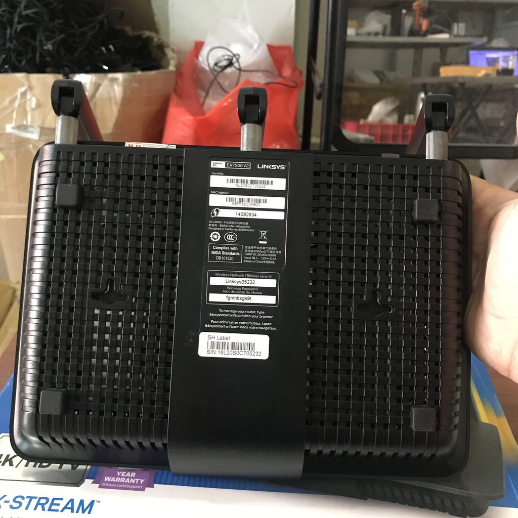 Bộ phát wifi LINKSYS EA7500 chuẩn AC1900 Mu-mimo hàng mới 100% nguyên hộp