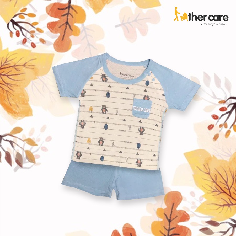 Bộ trẻ em FatherCare Raglan Cộc - Gấu (Họa tiết - Trơn) FC759 9M -12M -18M - 24M