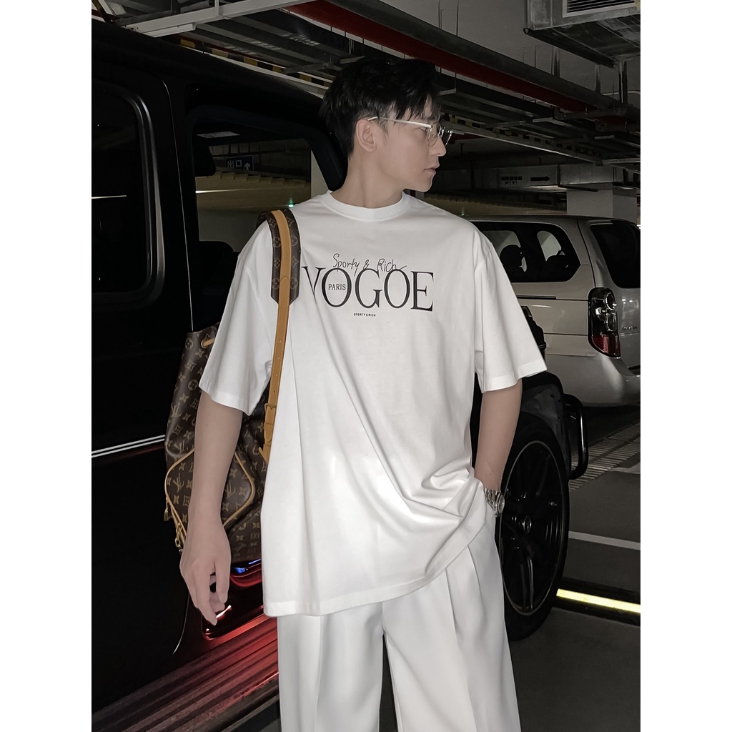 Áo Phông Nam Nữ In Nổi VOGOE 2 Màu Trẻ Trung Năng Động Phogn Cách Hot Trend Hè 2022