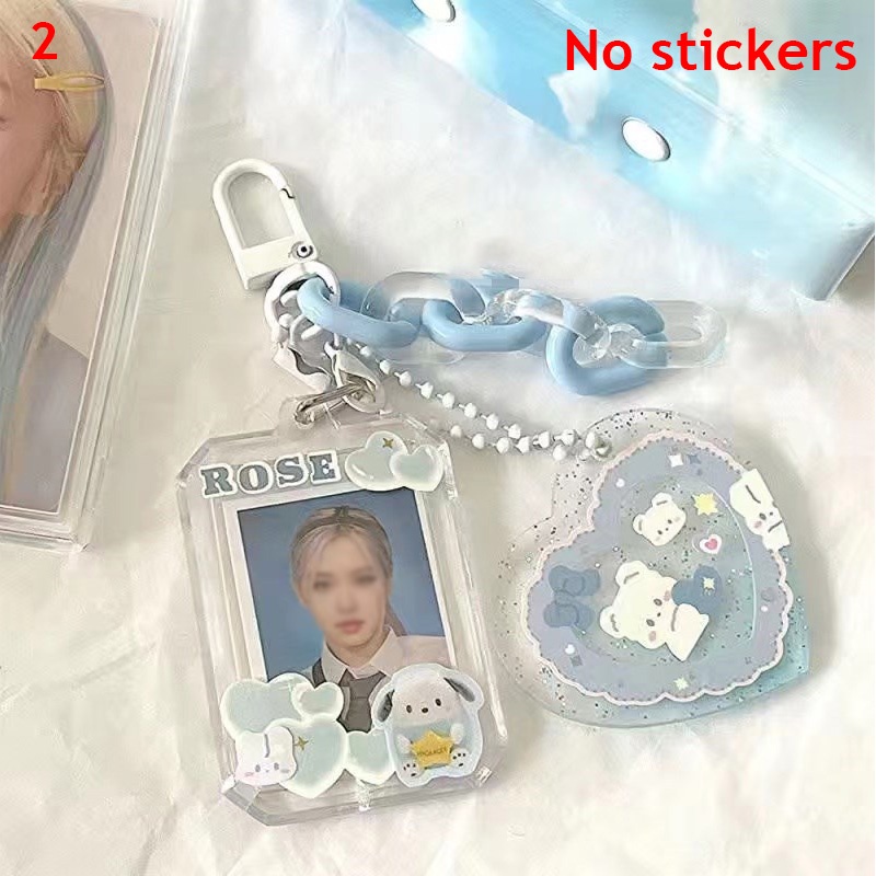 Khung Ảnh Bằng Acrylic Trong Suốt Nhiều Màu Kích Thước 1 inch Có Móc Treo Chìa Khóa Tiện Dụng Giá Đỡ