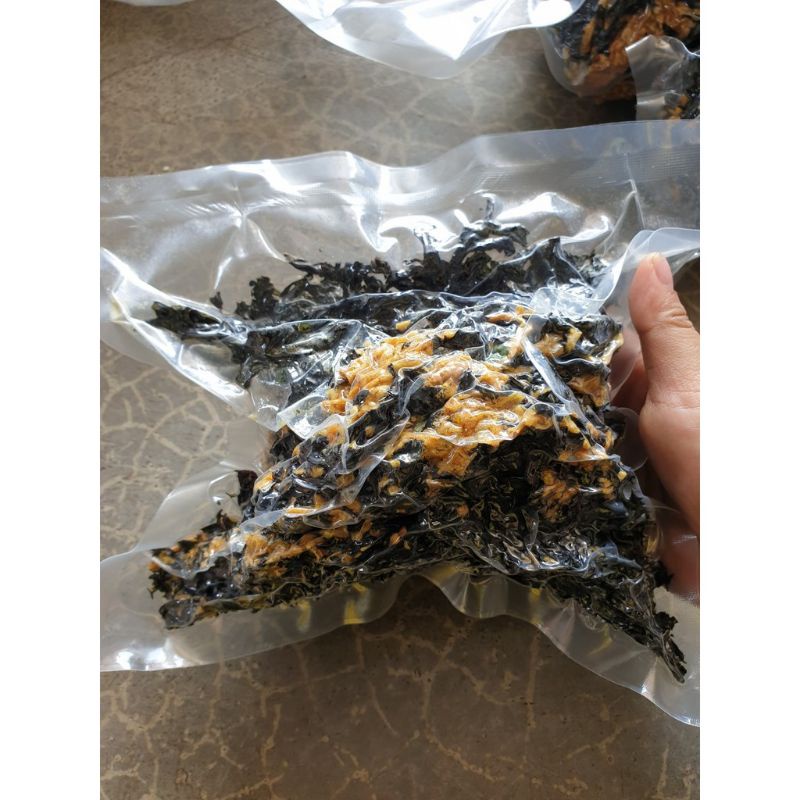Rong Biển Cháy Toỉ 100g túi zip -  TRÁI CÂY SẤY CÔ BA