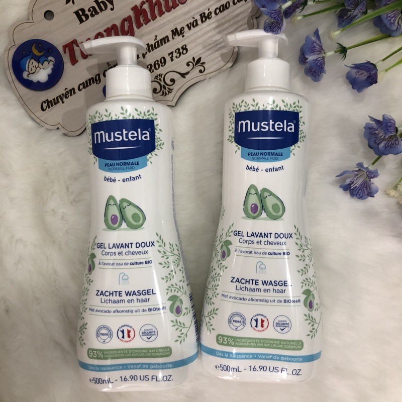 Date 11/2025 - Sữa tắm gội dưỡng ẩm Mustela 500ml - Pháp Sữa tắm gội cho bé và trẻ sơ sinh sữa tắm dịu nhẹ cho da bé